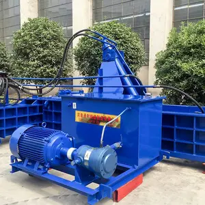 铁皮罐压块机市场行情 机油桶打包机 铁刨花打包压块设备原理