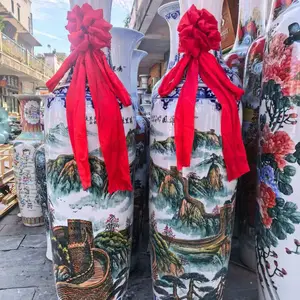 万里雄风陶瓷花瓶 2米高陶瓷大花瓶 2.6米高落地大花瓶厂 3米高花瓶
