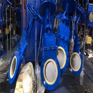大量生产PZ41H-100C DN400 流动阻力小。阀体内部介质通道是直通的，介质成直线流动