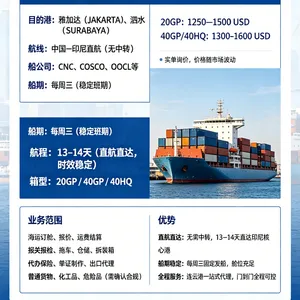 LIANYUNGANG 20gp40hq集装箱直航JAKARTA、SURABAYA