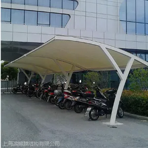 上海滨博新款/膜结构车棚 汽车停车棚/景观棚/体育公园设施/膜材
