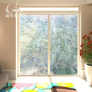 RNPT瑞年厂家直销 3D镭射窗贴膜静电玻璃贴膜炫彩窗花纸
