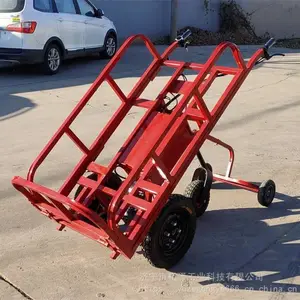 电动站驾平板手推车 工地仓储搬运车 可推可站农用拉货运输车