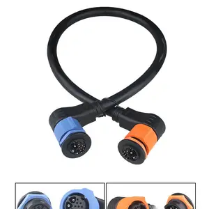 储能连接器3+9公母头30A插头线定制锁扣固定弯头防水连接器