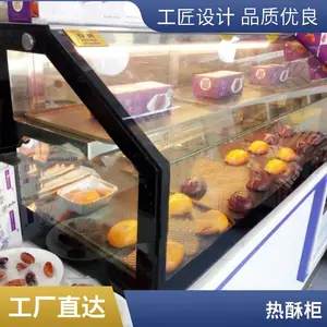 小型台式保温柜 四面玻璃展示柜炸鸡汉堡蛋挞用