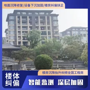 恒祥宏业 临汾楼房纠偏扶正加固抬升施工 智能监测 微孔处理