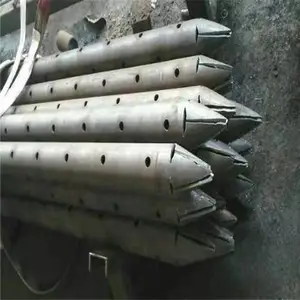 加工定制注浆钢花管 超前小导管 无缝注浆管 隧道支护管棚管打孔车丝缩尖