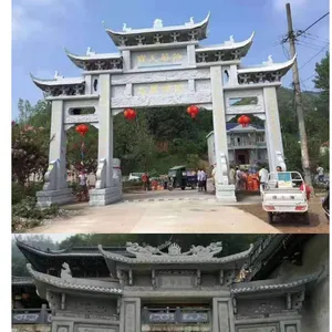 福云石材 路口广场石牌楼 石雕牌坊 花岗岩材质 耐腐蚀