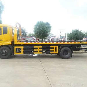 东风天锦多功能带吊一拖二道路清障车_国五黄牌清障车现货
