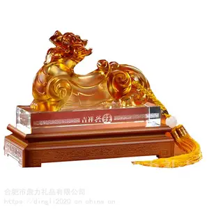 合肥哪里能买开业工艺品摆件- 琉璃工艺品桌面案头摆件吉祥兴旺