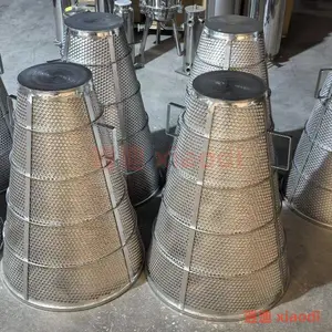 304不锈钢锥形丝网大滤筒过滤漏