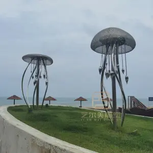 广东不锈钢雕塑加工厂家 海洋抽象水母不锈钢雕塑 动物抽象不锈钢雕塑小品