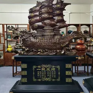 佛山供应一帆风顺帆船摆件 开业乔迁礼品 办公室落地装饰品