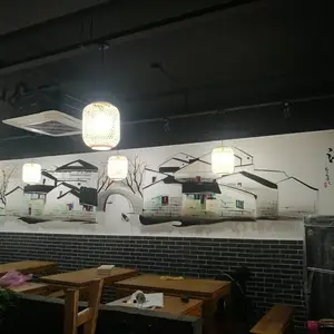 围墙彩绘文化墙彩绘地面绘画艺术国学文化墙彩绘