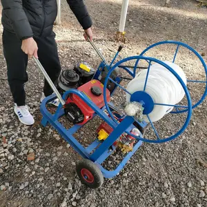 自动缠管打药机 汽油喷雾器 手推车喷药机 收管打药机 果园果树喷雾器