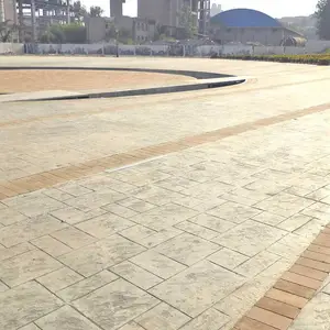 上海异美彩色水泥压花地面 仿石纹理 绿色环保 施工指导