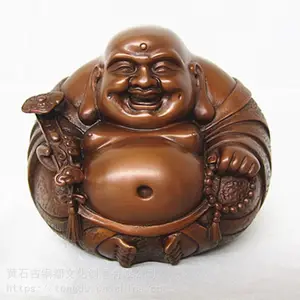 青铜故里 湖北礼品 铜工艺品 铜佛像 铜器铜像摆件 黄石旅游商品 紫铜弥勒佛像