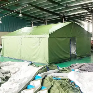 野外工程工地施工帐篷 户外军工救灾民用养殖棚 帆布防雨冬季棉帐篷