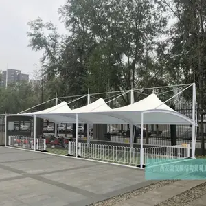 电动车车棚,自行车棚,汽车停车棚生产加工价格(西安勃发膜结构)