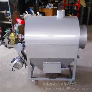 多功能滚筒炒货机 全自动温控电热滚筒炒料机 不同容量瓜子炒货机价格
