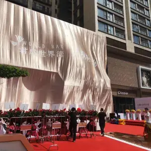 冰屏启动道具 揭幕开幕剪彩 鎏金台电子签约舞台设备租赁与定制