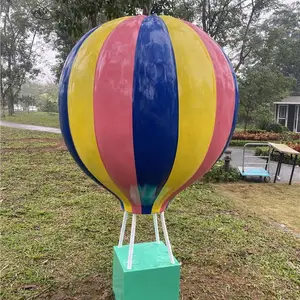 广场公园玻璃钢热气球雕塑 户外玻璃钢景观雕塑小品