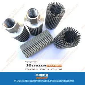 222 226接口折叠滤芯不锈钢丝网折叠过滤器快接口不锈钢滤芯
