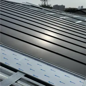 1.2mm厚铝镁锰板 25-330型矮立边金属瓦 锁扣隐藏安装不渗水