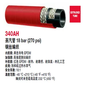 钢丝编织蒸汽管 340AH 阿法格玛ALFAGOMMA 高温蒸汽管意大利进口