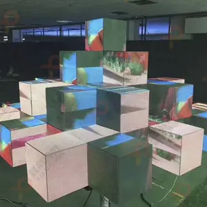 360度旋转屏大元创意显示LED旋转屏、机械LED屏、机械旋转LED屏、LED魔方柱、