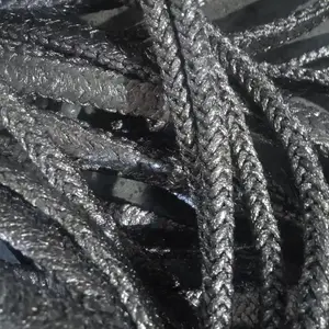金属石墨盘根 加镍丝石墨盘根 耐磨增强304不锈钢丝外包石墨盘根 耐高温850℃