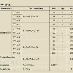 全系列贴片光耦插件光耦 线性光耦 CT1018 CT1019 CT357
