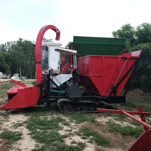厂家直销履带式象牙草青储收割机 玉米秸秆粉碎机 大型青储机
