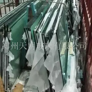 河南郑州超长超宽LOW一E弯钢中空夹胶玻璃