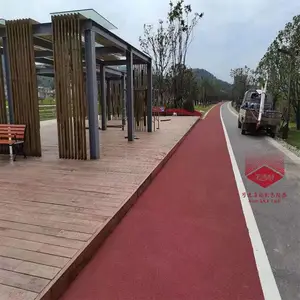停车场彩色防滑路面 彩色路面材料