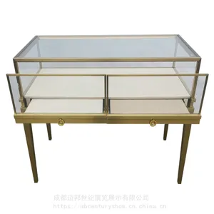定制金属不锈钢珠宝展柜黄金玉器展示柜