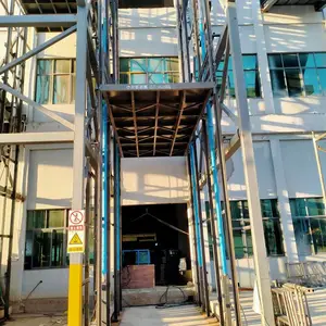 辽宁铁岭二层阁楼3吨5吨库房超市用道轨式升降货梯升降机