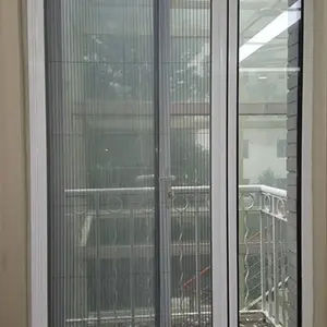 无轨纱门 风琴式纱门 可拆洗纱门 意美达单拉无轨折叠防蚊纱门