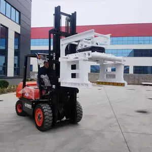 叉车抱砖机 旋转360度 四驱越野叉车 泥泞路行驶专用