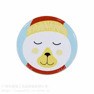定制文艺杯垫马口铁软木底圆形杯垫隔热杯垫餐垫防水防滑卡通杯垫