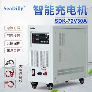 厂家直销50A汽车电瓶充电器智能蓄电池充电器72V30A大功率充电机