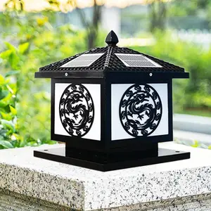 太阳能柱头灯工厂批发 户外家用别墅庭院子门墩墙头顶大门柱子灯