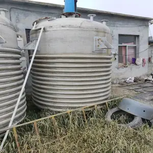顺达二手1000L不锈钢反应釜 夹套盘管不锈钢反应设备