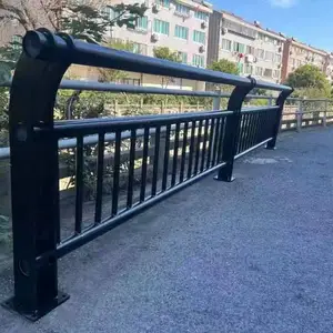 桥梁防护栏杆 高架桥防撞栏杆 河道栏杆扶手 不锈钢桥梁护栏