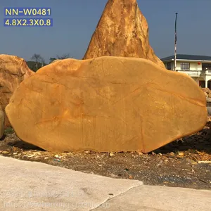 产地批发 庭院景观石 刻字石 海南大型黄蜡石 园林招牌石