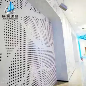 成润建筑外墙幕墙门头广告牌匾镂空冲孔铝板厂家定制户外雕花铝单板