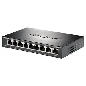 TP-LINK TL-SF1009PF百兆8口POE交换机300米监控延长供电器分线器
