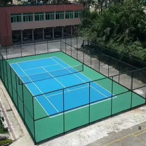 万起供应生产浸塑体育场铁丝网 球场围栏网 运动场护栏网,可定制安装