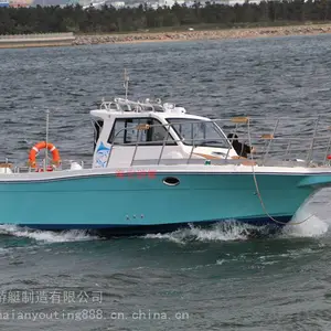 可配YMH锚机雷松鱼探的钓鱼艇玻璃钢专业钓鱼艇33尺