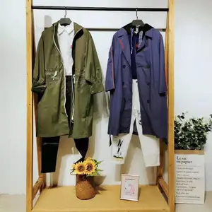 广州 品牌折扣女装20春夹克款宽松中长外套【赢画】街头风女装走份实体店进货渠道